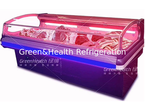 A capacidade grande refrigerando dinâmica do refrigerador da exposição da carne obstrui no sistema