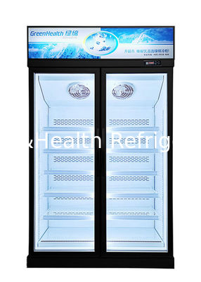 Congelador da porta refrigerar de ar/refrigerador de vidro gelado com preto de RoHS