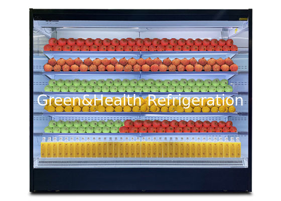 Do refrigerador aberto ereto comercial da exposição de 2,5 medidores sistema duplo do canal do ar