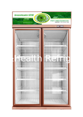 serviço de vidro vertical do OEM do refrigerador da bebida da porta da prateleira 220V ajustável