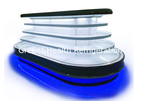 Refrigerador comercial da exposição da ilha do círculo de Multideck para vegetais de fruto do supermercado