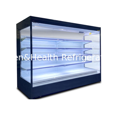 Chillers comerciais verticais grandes de convés aberto para bebidas frutas