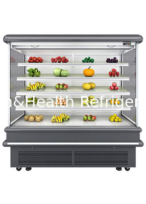 2.5m Supermercado Multi Deck Open Chiller com Fano Dinâmico de Refrigeração e Descongelamento Automático para Parede Frigorífico