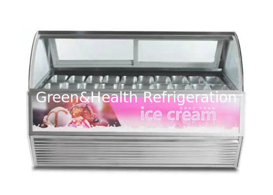 Gelato Shop Expositor de sorvete comercial com formas personalizadas