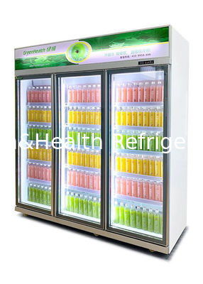 Refrigerador de bebidas comercial vertical 220V com porta de vidro baixo E 1530L