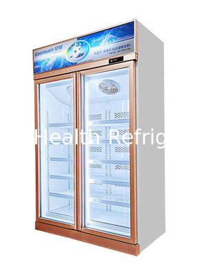 Congelador de porta de vidro visível comercial com 5 prateleiras ajustáveis