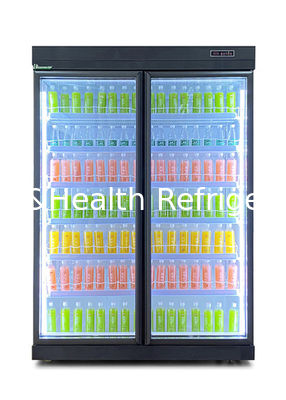 O fã que refrigera o refrigerador comercial da exposição automático degela com portas de balanço