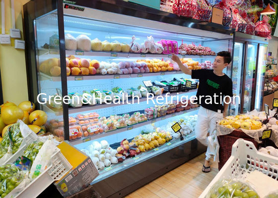 refrigerador aberto da exposição do leite das bebidas de Multideck do congelador comercial de baixo nível de ruído da exposição 3600W para a loja