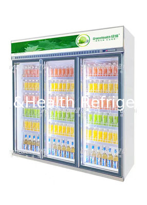 2 / Refrigerador comercial da exposição de 3 portas com compressor 1008L do inversor