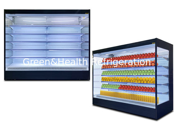 O refrigerador aberto de Multideck da aleta de alumínio eficiente do tubo de cobre automático degela