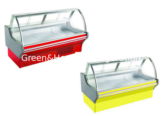 Mostra fria da carne do equipamento de refrigeração do marisco do exemplo do supermercado fino de R404a para a restauração