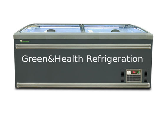 Luxury Chest Freezer Curva de vidro porta deslizante no topo 1040L