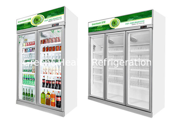 Commercial Glass Door Vertical Cooler R404A 5 prateleiras por porta