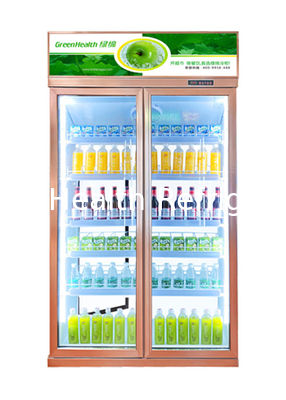 Refrigerador de cerveja comercial com capacidade de armazenamento de 1530L Portas de vidro duplo e controle de temperatura digital
