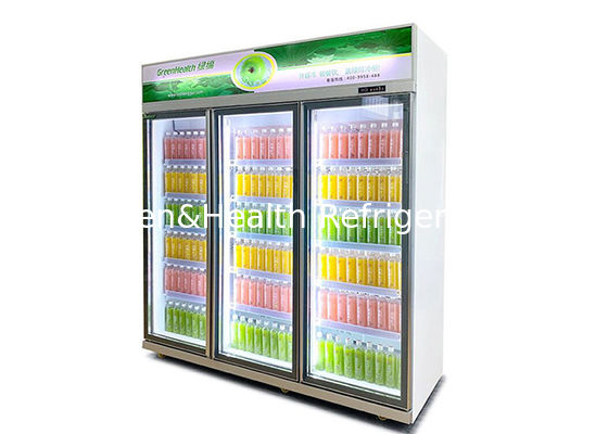 Armário de exibição de vidro multiporte orçamento vertical refrigerado caixa congelador 738L