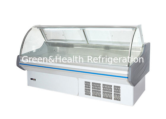 Multifuntcional Vidro Curvo Refrigerado Deli Vitrine Chiller de Temperatura Única