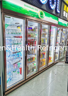 Refrigerador de porta de vidro 748L Equipamento de refrigeração de bebidas ventilador de arrefecimento