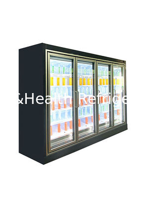 Refrigerador de bebidas com tela aberta e multi-deck com refrigerante R404A e dupla cortina de ar para refrigeração comercial de 2 a 8 °C