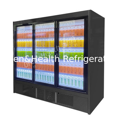 Frigorífico Comércio Multi Deck Oprn Chiller Display Com Portas de Vidro Deslizantes