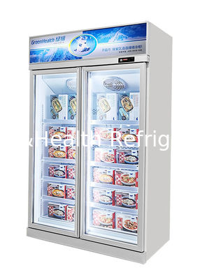 Display de geladeira vertical multifuncional para bebidas