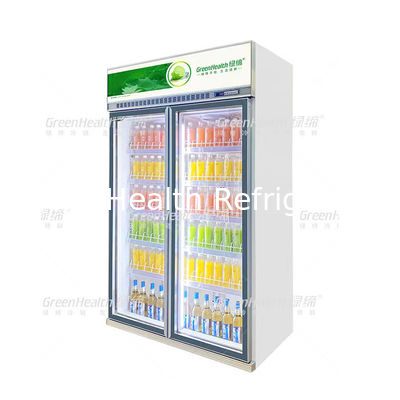Conversão de frequência refrigerador comercial de bebidas loja display de vidro bebidas geladeira 1000L