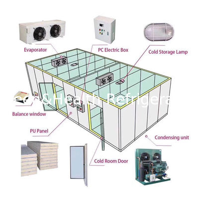 Sala de armazenamento a frio de pequena a grande capacidade para várias aplicações
