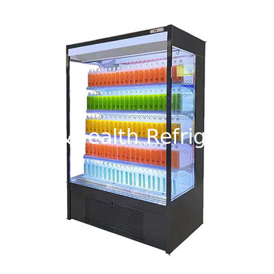 Mercadorias 4 Displays Prateleiras Bebidas frias Multideck Chiller Aberto Com Iluminação LED