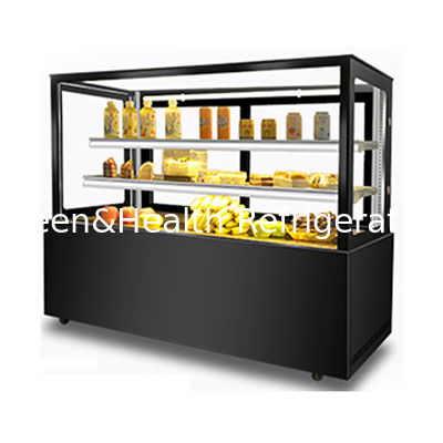 1.2m a 2m Cake Display Vidro congelador Vitrine de padaria para loja de pão