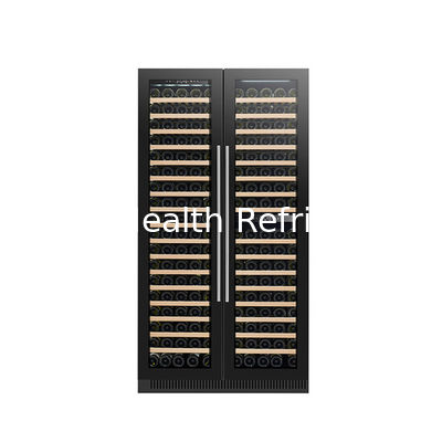 Certificado ETL 185 garrafas Display de vinho Refrigerador de zona dupla Porta de vidro elétrica Modelo LD-185D