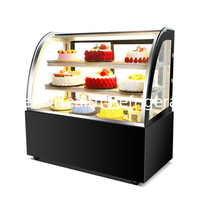 Base de mármore 2 camadas Decks Cake Display Freezer para pastelaria de sushi serpente Display