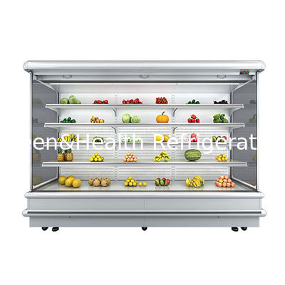 12ft longa mercearia loja multideck chiller aberto display frigorífico com iluminação LED