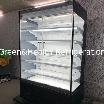 Multideck Double deslizante porta de vidro chiller aberto para as necessidades de refrigeração de negócios