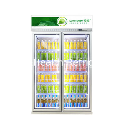 Display de bebidas refrigeradas do supermercado Refrigerador comercial vertical