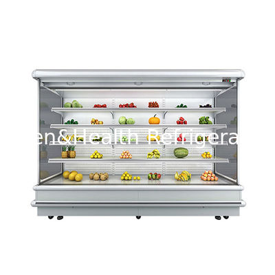 Refrigerador aberto multideck de temperatura única de 220 V para frutas e vegetais