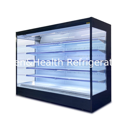 Display LED Multi Deck Chiller aberto com temperatura única e 4 prateleiras
