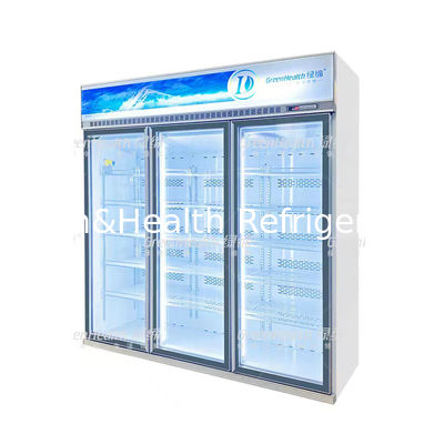 Eco-friendly Low e Glass Door Fan Cooling Freezer para restauração