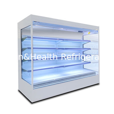 5 Displays 4 Racks Commercial LED Branco Multideck Open Chiller