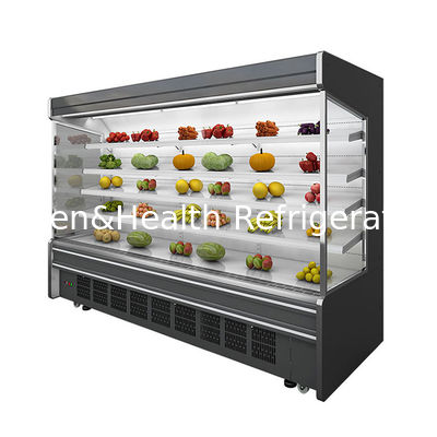 Frutas frescas visíveis Varejo aberto Multideck Display Chiller com luz LED