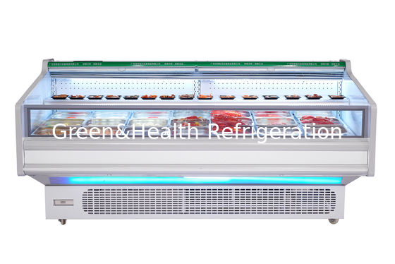 Congelador de aço inoxidável de 800L com exibição horizontal aberta para frigorífico comercial