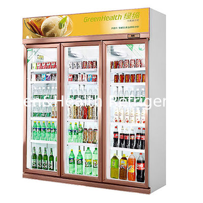 Refrigerador comercial vertical porta de vidro frigorífico Merchandiser Refrigerador de alcance