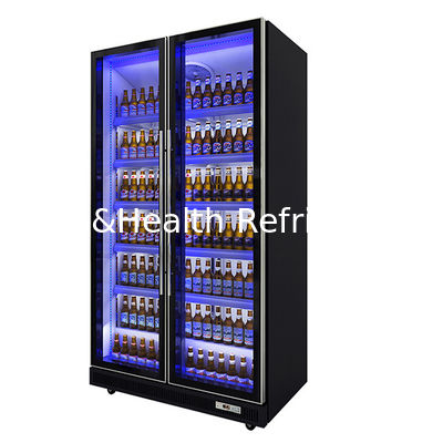 Unidade vertical para baixo Display refrigerador de bebidas colorido Freezer