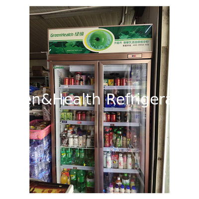 Supermercado comercial / Loja 2 / 3 Portas de vidro Frigorífico Econômico Frigorífico de exibição