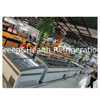 Congelador horizontal comercial / Display de armazenamento de almôndegas Congelador de armário de ilha