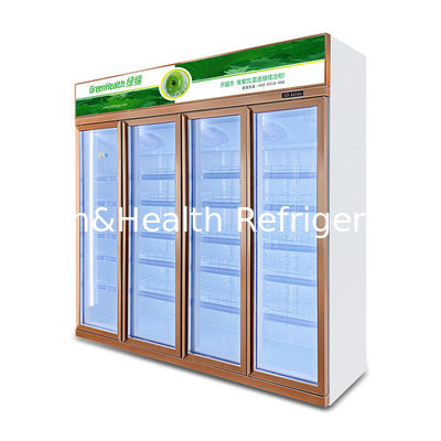 Portas de vidro verticais frigorífico refrigerador comercial refrigerador de bebidas para loja conveniente