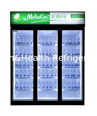Refrigerador comercial refrigerador de bebidas 3 portas de vidro refrigerador comercial vertical Eficiência energética