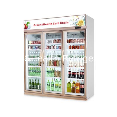 Frigorífico com porta de vidro balançante Vendedor de bebidas Frigorífico para conveniência Loja de mantimentos