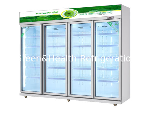 O refrigerador ereto comercial da exposição da bebida para o frio bebe/carne 540W