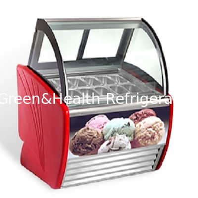 Loja/Sorveteria Usa Refrigeração de Sorvete Para Exibir Geladeiras Freezer de Aço Inoxidável
