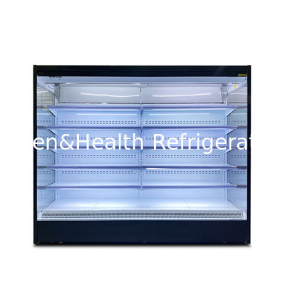 Fabrica Vendas directas Ángulo aberto Multi Estante Supermercado Armazenamento Air Curtain Cabinet Freezer