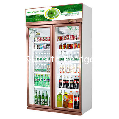 Refrigerador Exibidor de Bebidas com Porta Dupla de Vidro, Degelo Automático e Volume de 1154L para Uso Comercial